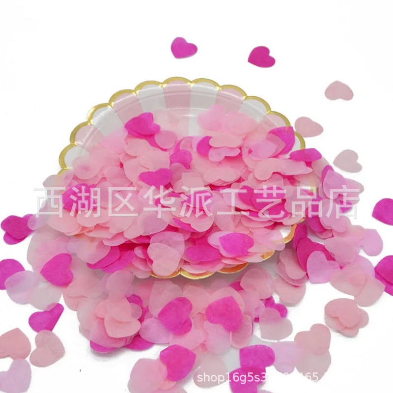 10g colorido 2.5cm confeti de amor fiesta de bodas de San Valentín sosteniendo pétalos globos transparentes relleno de bola de olas