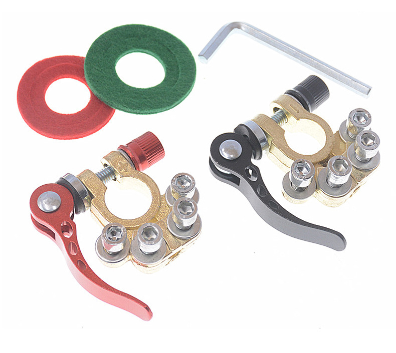 Car battery pile head suit sheathed battery connector battery clip battery terminal porous wiring clip
