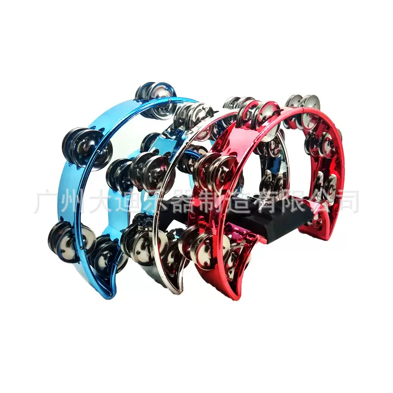 Dadi大地牌手摇铃花型半月型双层电镀奥尔夫教具专业乐器