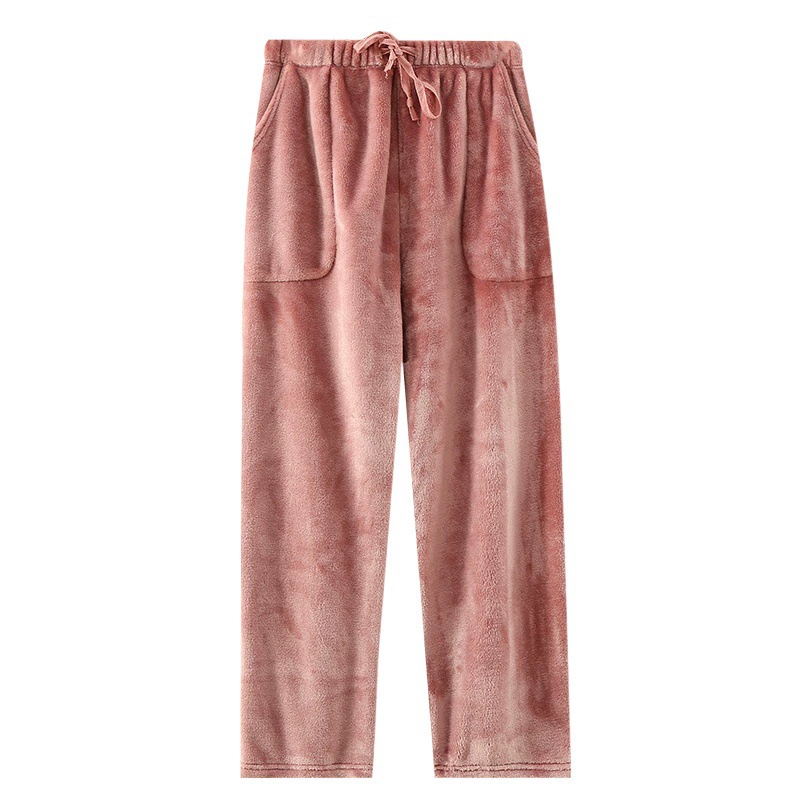 Очень толстые тяжелые Пижамные брюки 400 г, фланелевые женские брюки, осенне-зимние брюки из кораллового флиса, женские домашние брюки, теплые брюки на флисовой подкладке