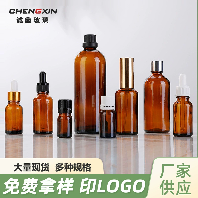 Бутылка чайного масла 3ml5ml10ml Косметическая Бутылка 30ml Бутылка эссяной жидкости Коричневый стеклянный капельница