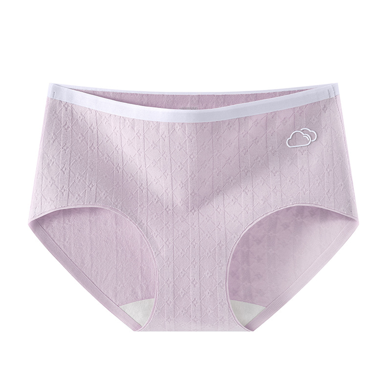 Clima ropa interior de algodón jacquard algodón 9A antibacteriano algodón entrepierna 2024 nuevo calzoncillos transpirables de cintura media sin costuras para niñas