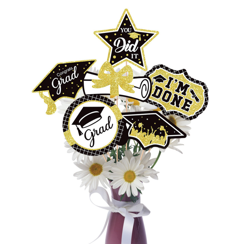 アマゾン卒業シーズンパーティー花瓶装飾カードインサート 卒業同窓会雰囲気装飾インサート|undefined