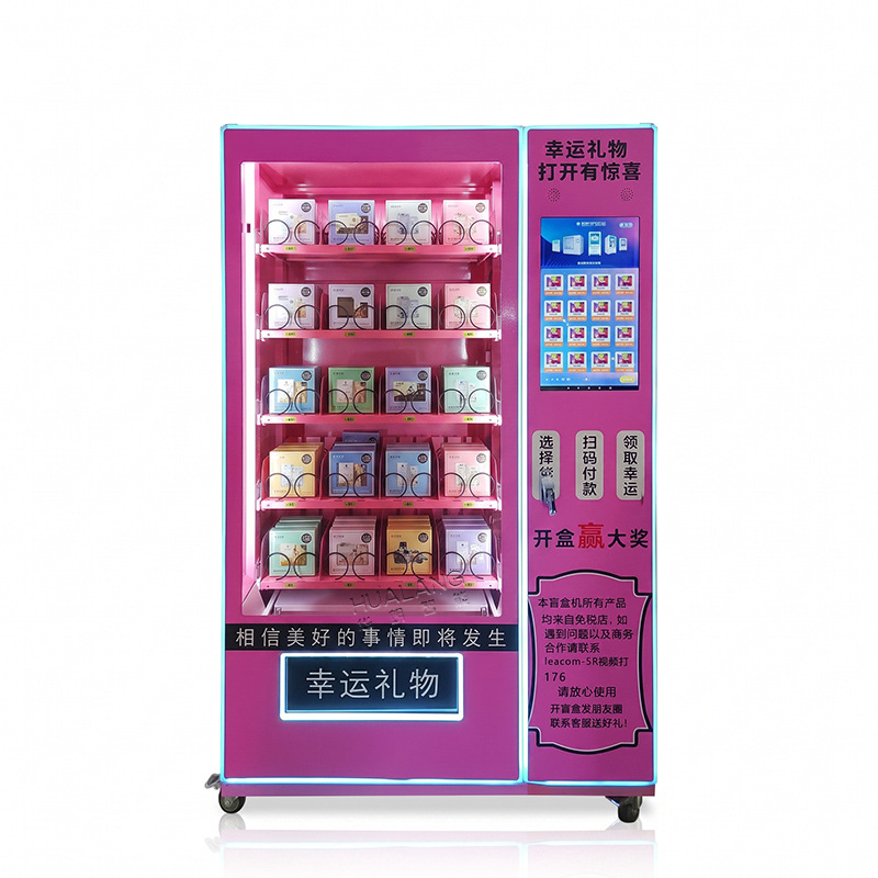 Máquina expendedora comercial de cajas sorpresa con pantalla táctil de 21.5 pulgadas para ventas integrales.