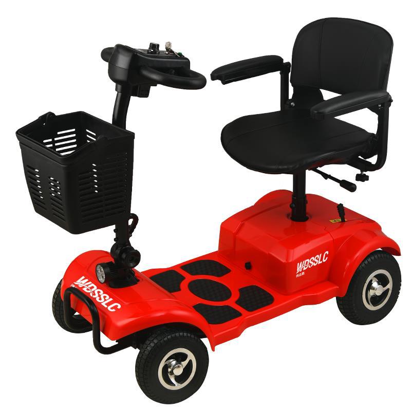 Elderly Mobility Scooter, Four-Wheel Electric Vehicle, Foldable Small Car for Adults, Electric Scooter for Seniors Aged 60 to 70, Household Use