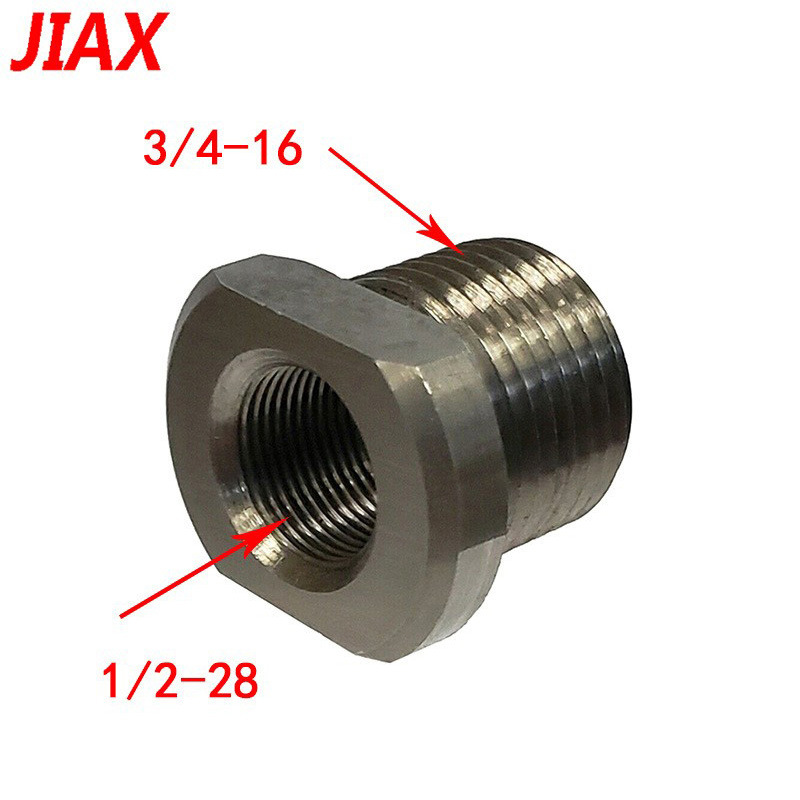 Adaptador de filtro de aceite de acero inoxidable roscado de 1/2-28 a 3/4-16 para automóvil