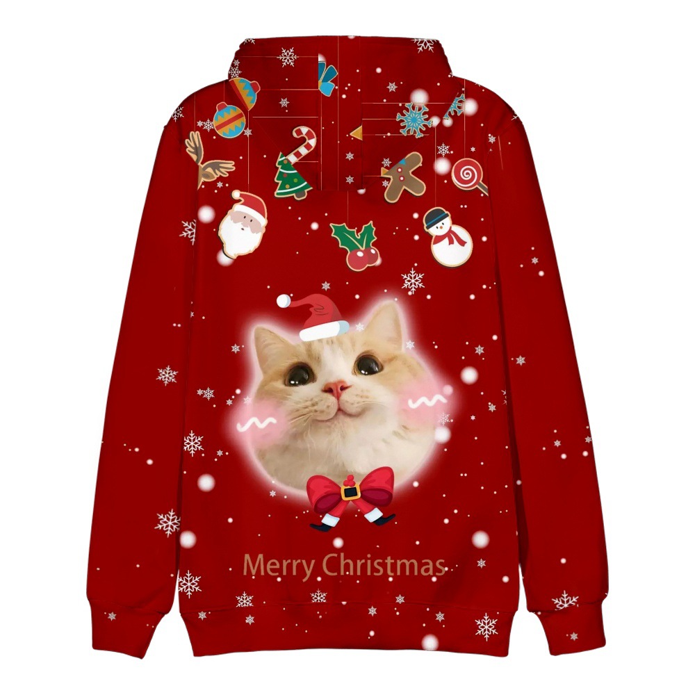 Men's Clothing Autumn and Winter Christmas Hoodies Christmas Tree Men's and Women's Pullover Clothes Wholesale_voghion.com