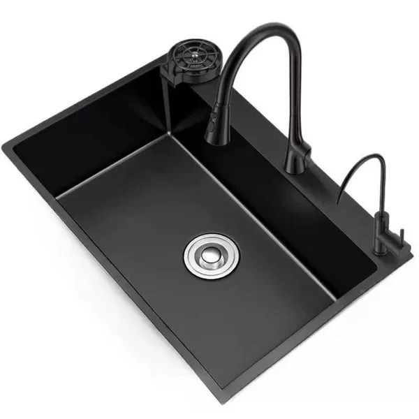 Nano Black Diamond [Thickened 55*40] High-end Stainless Steel Sink - Package A Basic Model [Free Drain Basket]