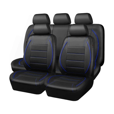 Seven-Seater Car Seat Covers – Universal seat cover - black-blue-edge-universal
