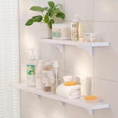 Bathroom storage rack one-word shelf punch-free plastic laminate bathroom storage rack TV background wall storage rack