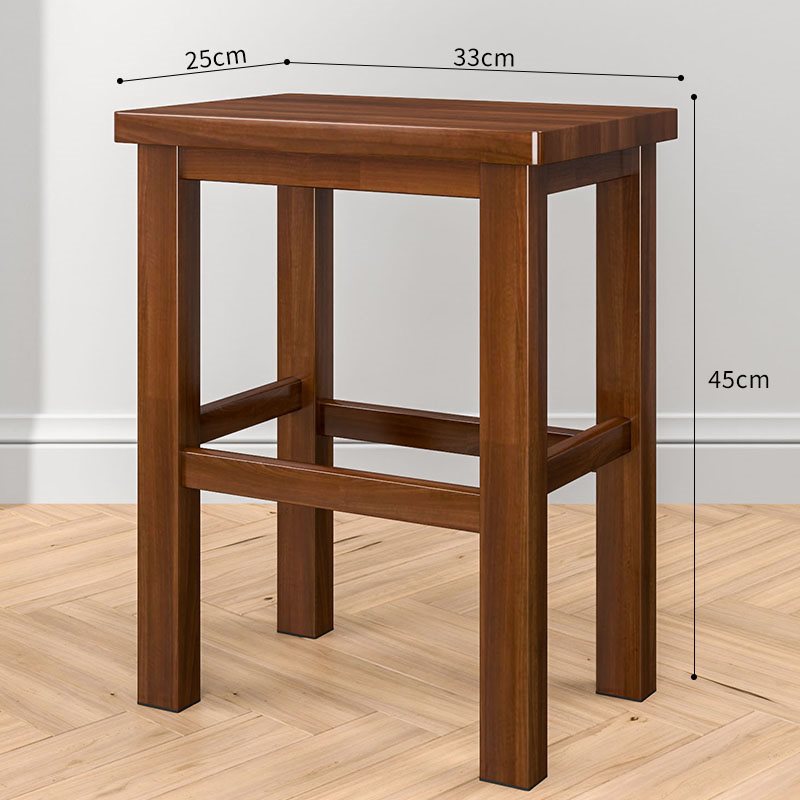 [완성품] 원목 사각스툴-월넛색상 33x25x45cm