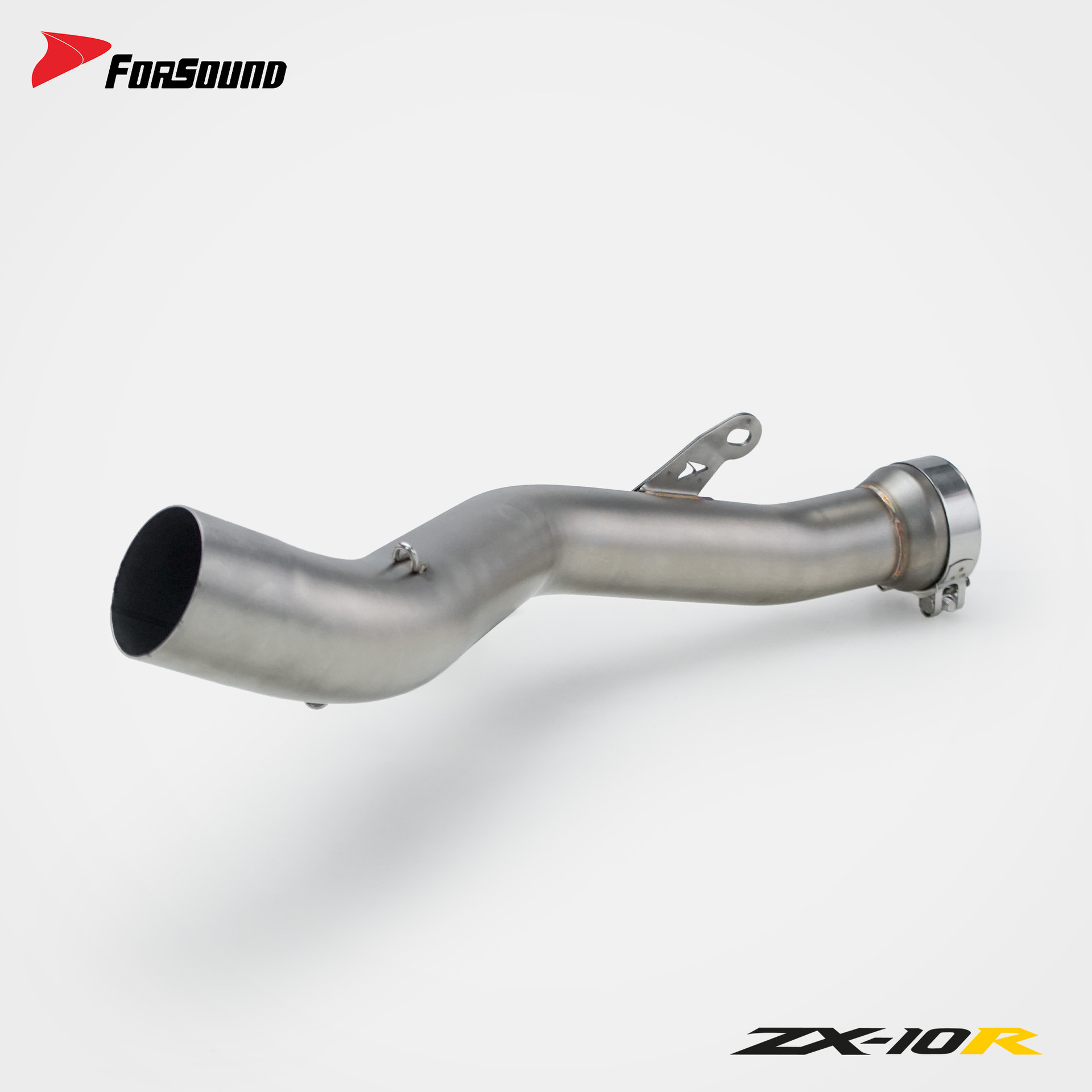 KAWASAKI ZX-10R Big Bull modified exhaust mid and tail section, Grav's titanium alloy stainless steel carbon