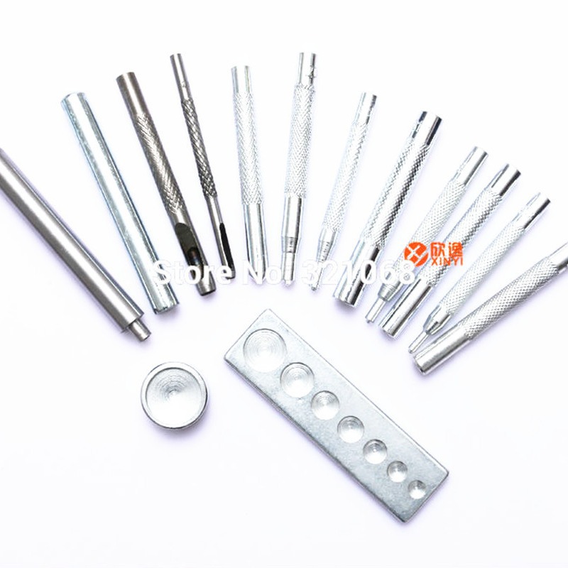 厂家直销四合扣工具金属纽扣羽绒服暗扣手工安装工具组合套装批发