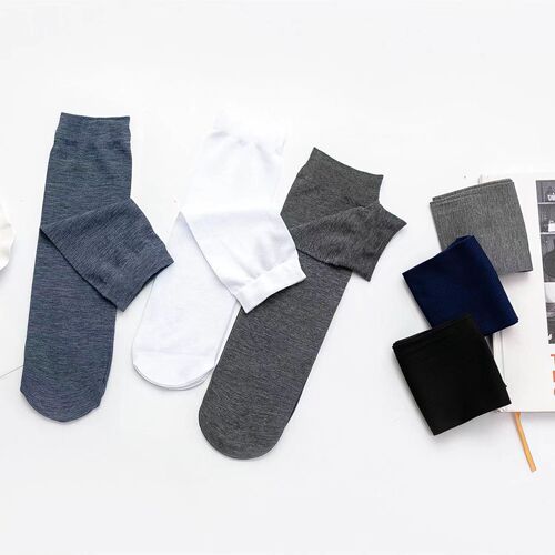 Zhuji men's summer thin silk stockings, business absorbent and breathable men's mid-calf socks, ice silk long anti-odor anti-sweat
