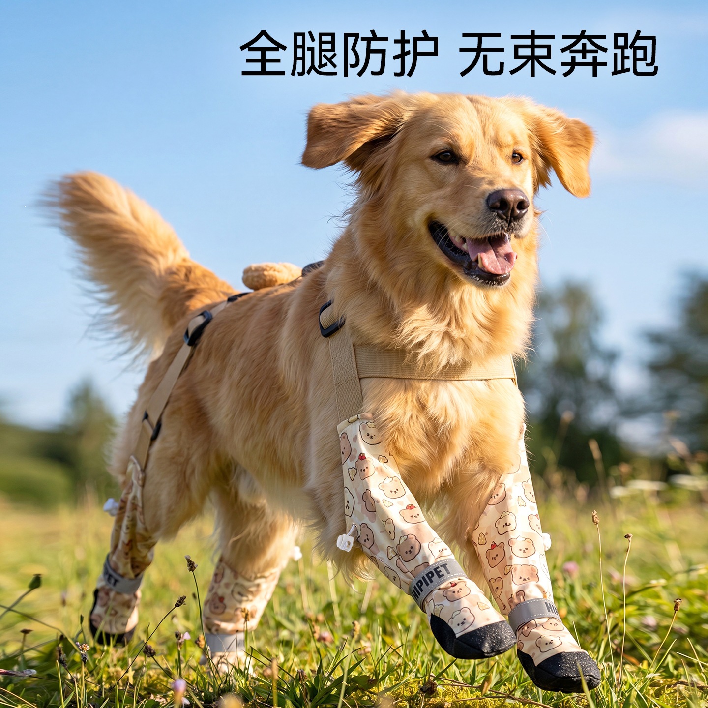 Zapatos para mascotas, cinturón de zapatos, anti-caída, anti-desgaste, impermeable, zapatos para perros grandes y medianos, anti-sucio, zapatos para perros de cuatro estaciones