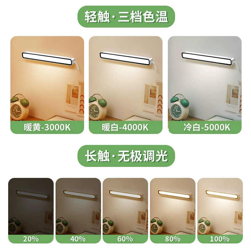 Прохладная настольная лампа светодиодная школьная спальня, настольная лампа для обучения в общежитии