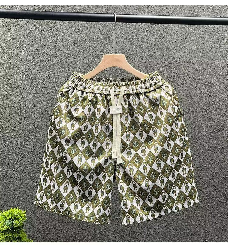 Men's Casual High End Summer Shorts Fashionable Versatile Five Point Beach Straight Leg Trousers Various Colors Available_viptrois.com