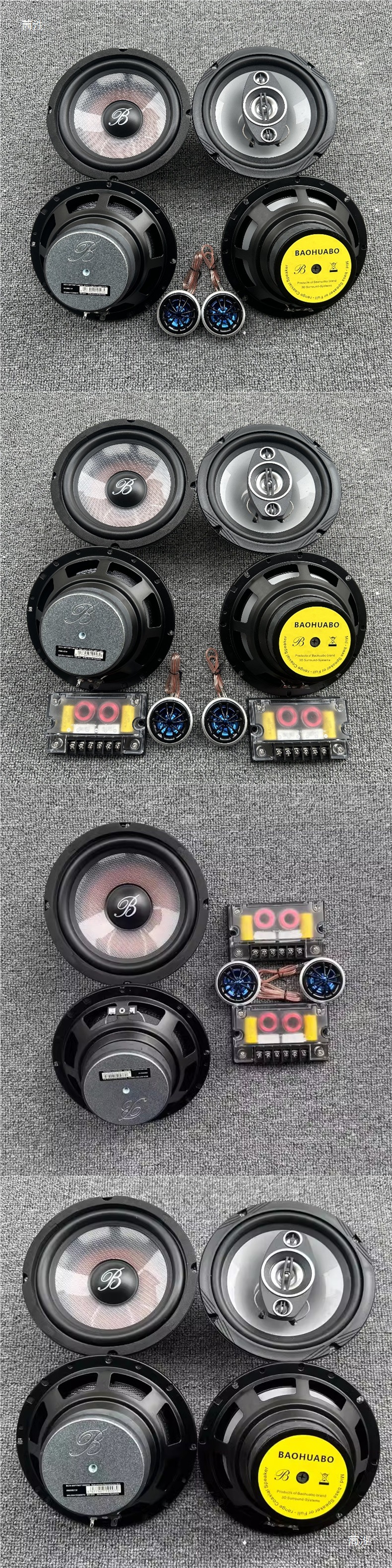 Disassembled Bowers & Wilkins Berlin Sound Speakers 6.5inch Mid-Bass and Tweeter Speakers for Car Audio Modification