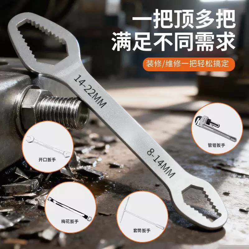 Universal wrench, glasses