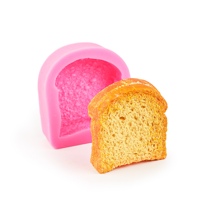 Tamaño de simulación tostadas pan tridimensional molde de silicona DIY hecho a mano pizca música pastel de chocolate para hornear mousse