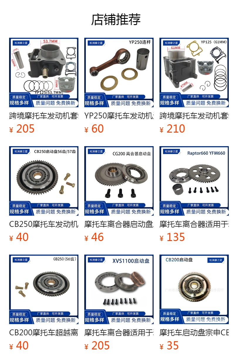 Yp250 Motorcycle Parts Clutch Starter Plate Suitable for Yamaha Majesty 250 Linhai 250