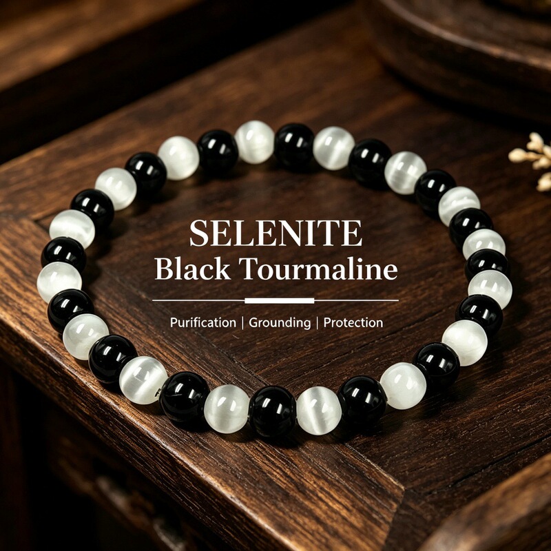 Temu Xiyin TK cross-border best-selling bracelet, bohemian-style black and white beaded bracelet, women's jewelry gift Temu Xiyin TK cross-border best-selling bracelet, bohemian-style black and white beaded bracelet, women's jewelry gift