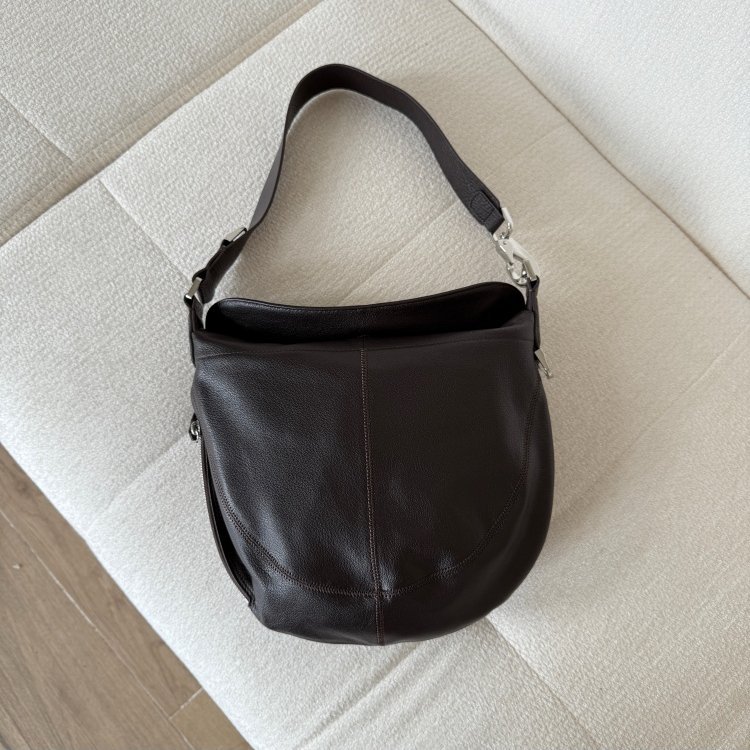 Retro Black Suede Hobo Bag For Women, Shoulder Bag, Crossbody Underarm Bag, High-End Versatile Handbag - Thumbnail 3