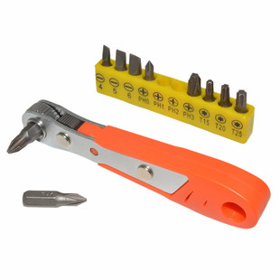 Forward and reverse mini 36-tooth ratchet screwdriver small space maintenance operation batch head sleeve dual-purpose L corner wrench