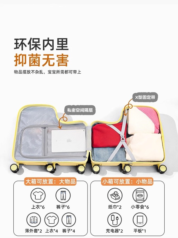 子供用スーツケース、マザーボックス、乗用トロリーケース 20inch 男の子と女の子の搭乗スーツケース、パスワードボックス|undefined