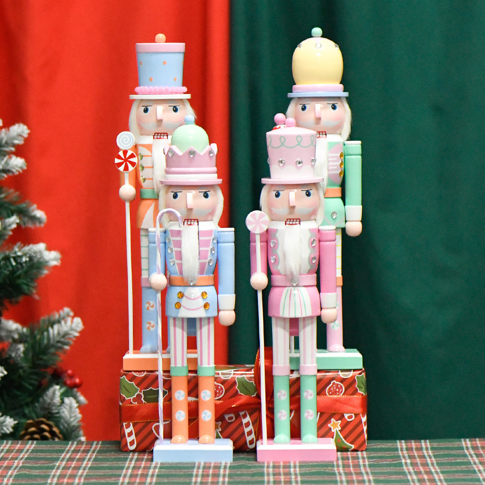 38cm Cascanueces decoración de Navidad atmósfera regalos de Navidad colgante de árbol de Navidad macarón decoración en stock