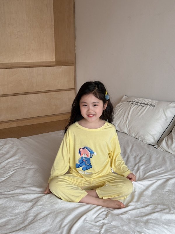 Youkesi 子供用モーダルパジャマ新しい子供用ホーム服セット夏の女の赤ちゃん空調服セット|undefined