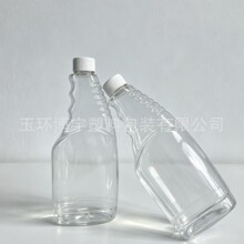 供应650ml喷枪塑料瓶雨刮水与撒胡塑料瓶汽车清洁剂塑料扁瓶 pet