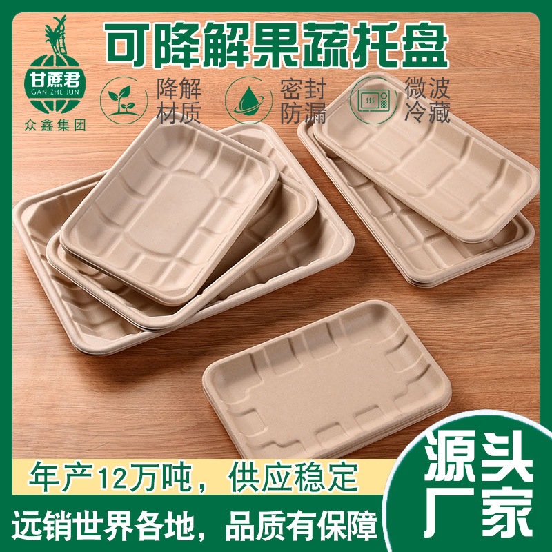 Hospitalidad de negocios Fruit Coming Plate Supermercado Parrilla Vegetales Carne Pulpa Plate Disponible Degradable