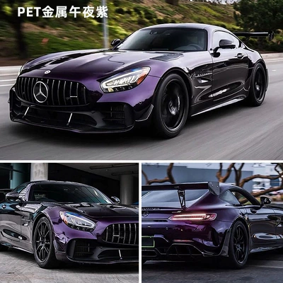 fantasy purple, Capri gray purple, silver — Auto Color Change Film - pet-ultra-bright-metallic-midnight-purple-152m-17m