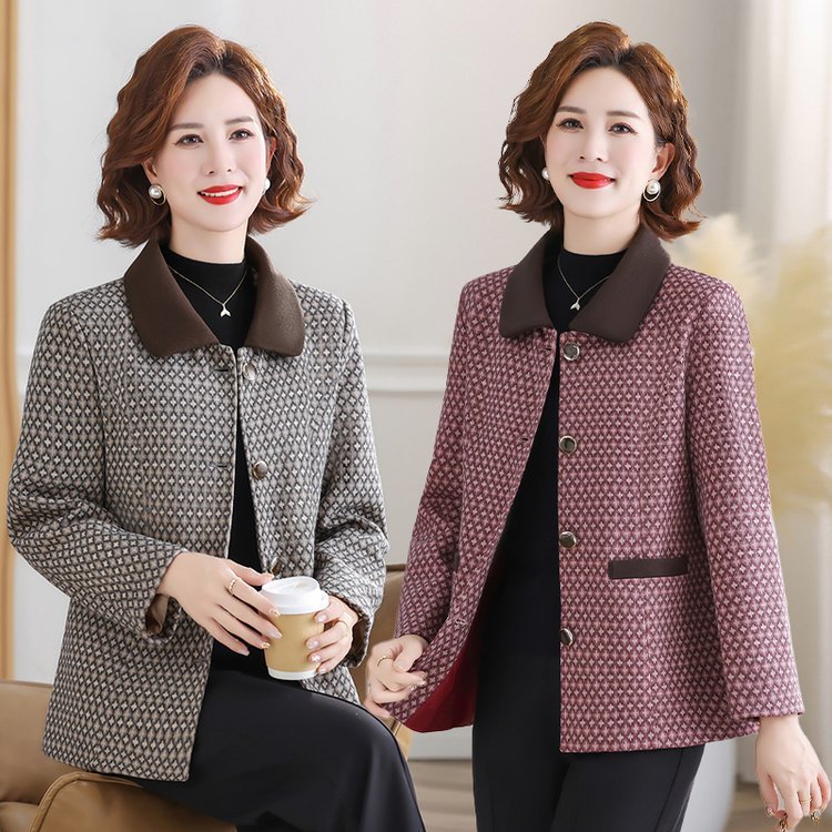 中老年人女装外套新款奶奶装春秋季上衣长袖妈妈装秋款衣服太太|undefined