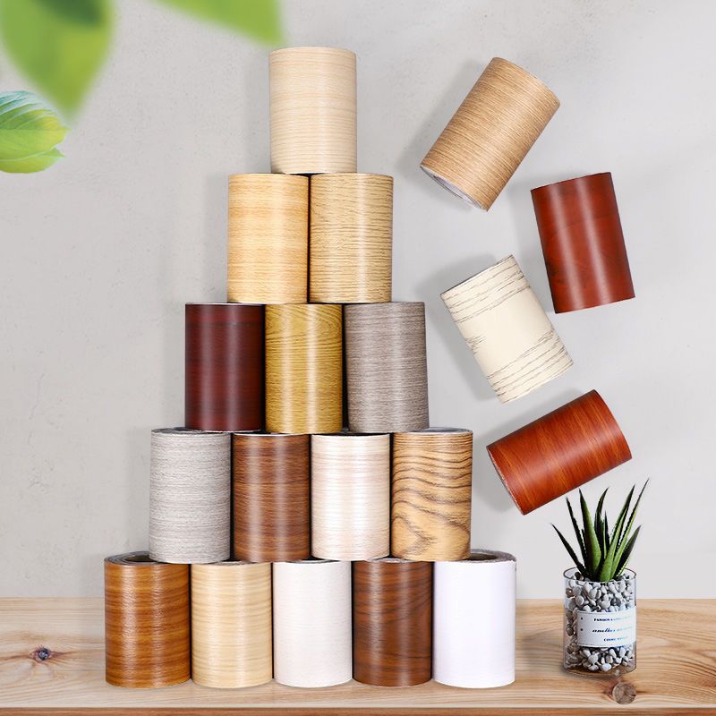 Marcos de madera bordes pegatinas decorativas tiras autoadhesivas líneas de base dañadas reparación de puertas de madera agujeros para cubrir la fealdad Weidong