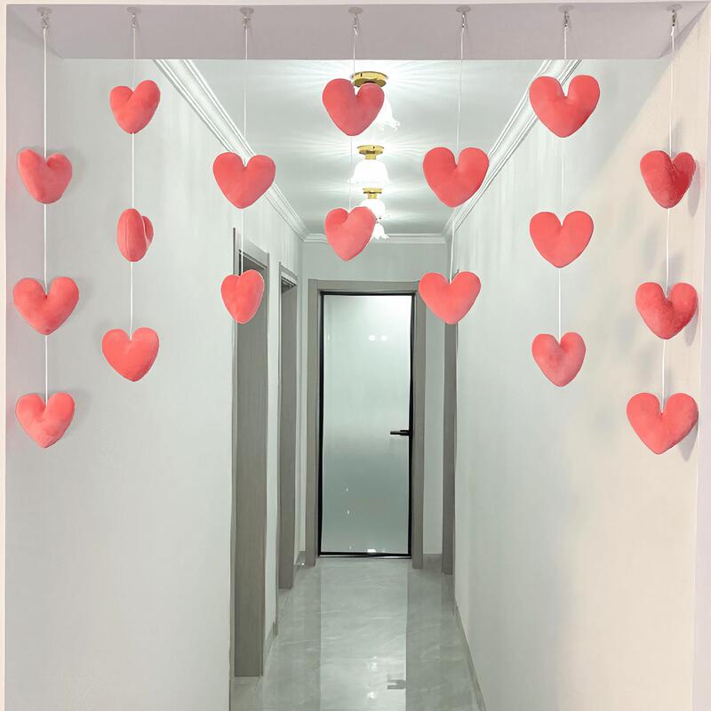 ✅ Heart-Shaped Door Curtain Cute Girly Heart String Curtain Door Decoration Dormitory Counter Indoor Hanging Accessory Bedroom Partition Curtain