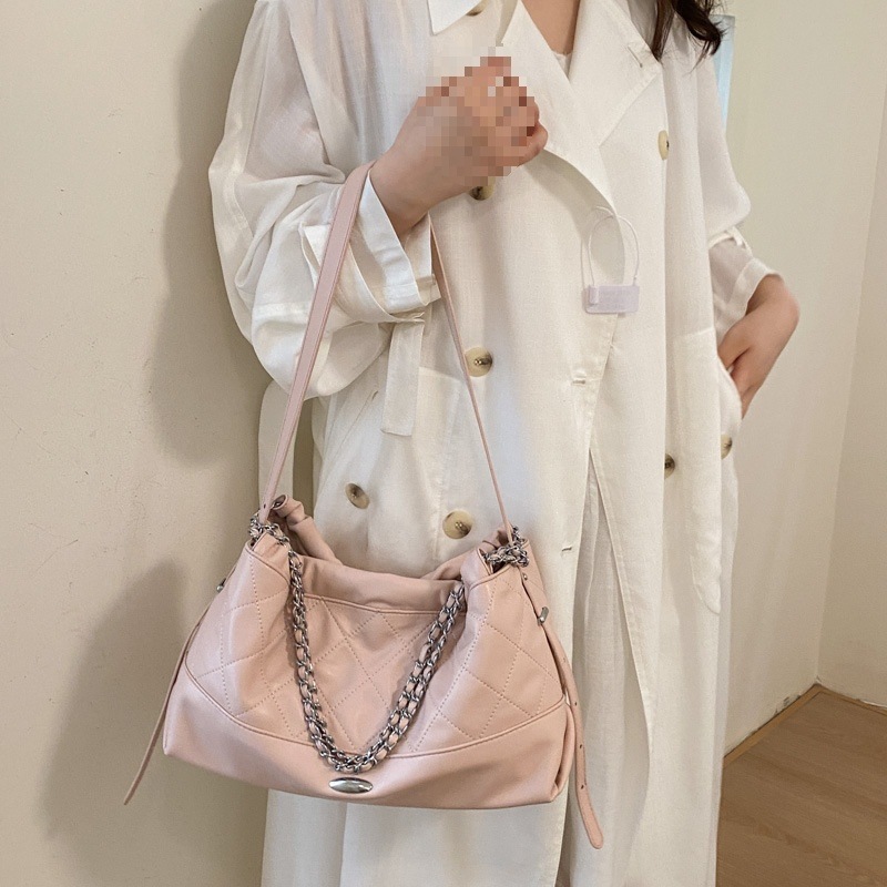Bolso de diamante para mujeres 2026 nueva primavera y verano sensación de lujo ligero bolso de hombro de nicho diario de gran capacidad bolso de cubo de transporte