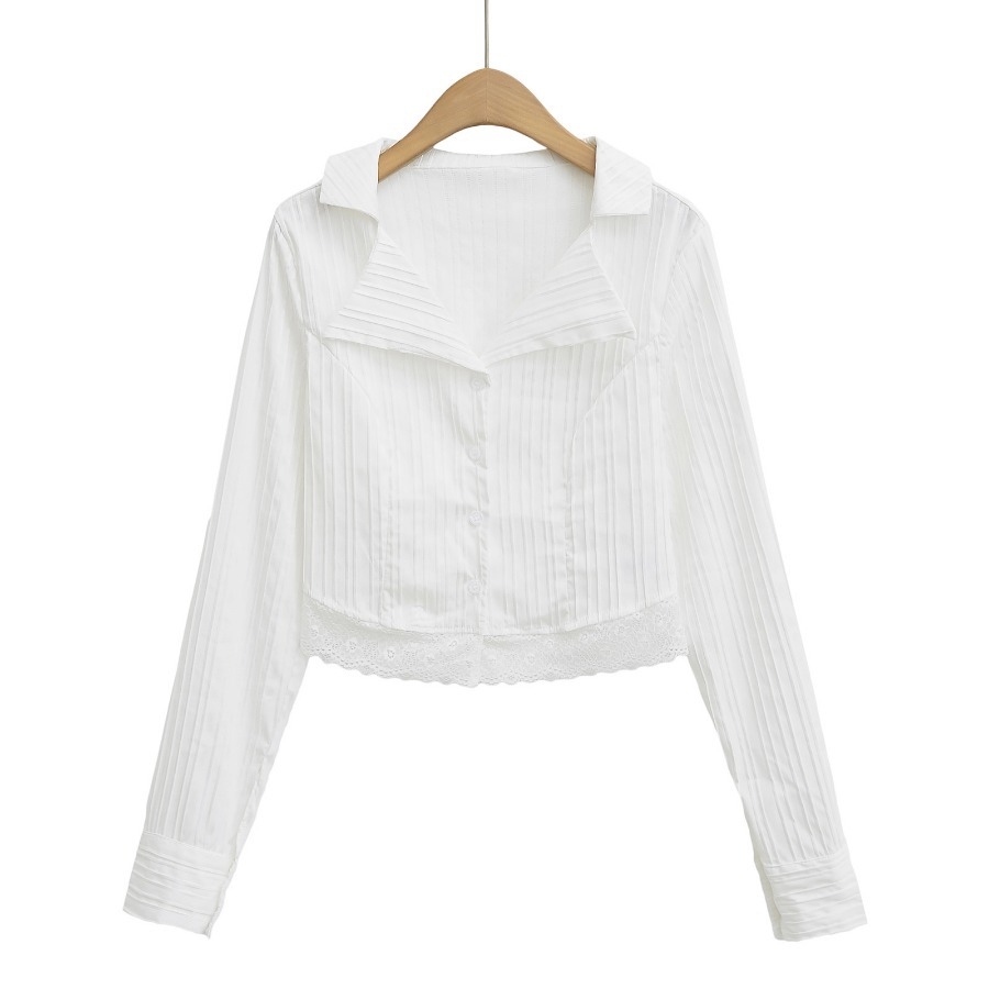 spring lace short shirt