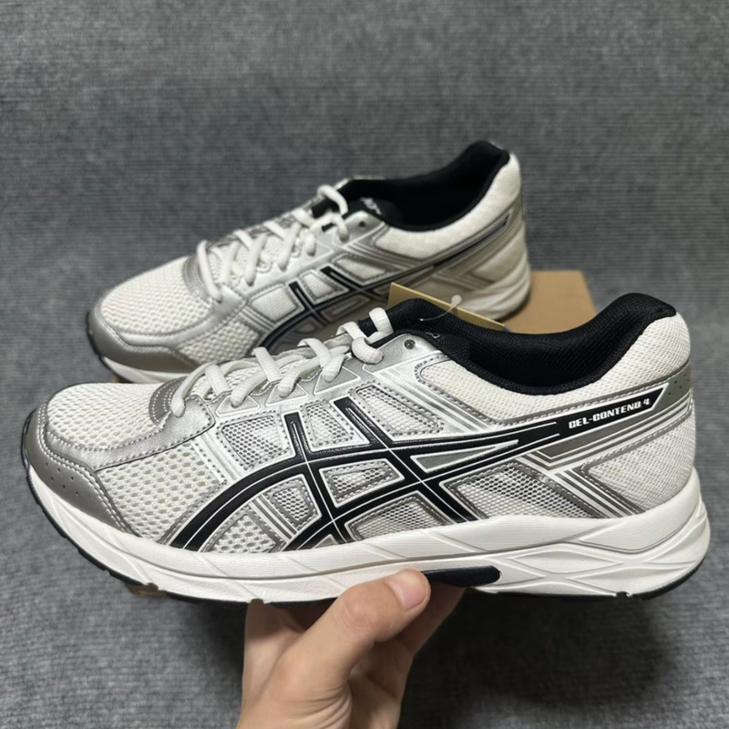 Putian shoes GEL-CONTEND4 silver Asics shock-absorbing breathable low-top casual running shoes for long and short distance running Putian shoes GEL-CONTEND4 silver Asics shock-absorbing breathable low-top casual running shoes for long and short distance running
