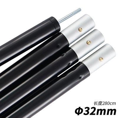 32mm Thickened Outdoor Large Canopy Pole 2.8m Support Poles Thickened Aluminum Alloy 4-Section Sunshade (Çadırlar) - black-default-item
