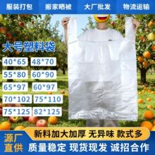 白色加厚手提大号塑料袋透明果蔬食品包装袋搬家服装打包袋子批发