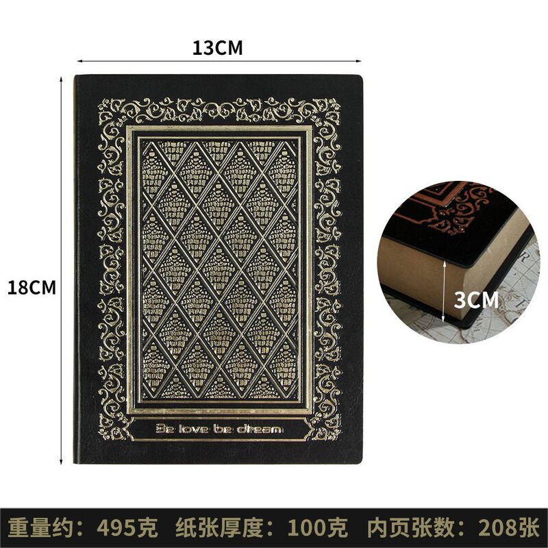 复古麻布手账本空白牛皮纸做旧毛边手帐本diy手工笔记本加厚本子|undefined