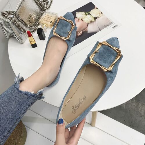 Women's Spring and Summer Student Korean Version Versatile Flat Pointed Toe Slip-On Hong Kong Style Fashion Sneakers