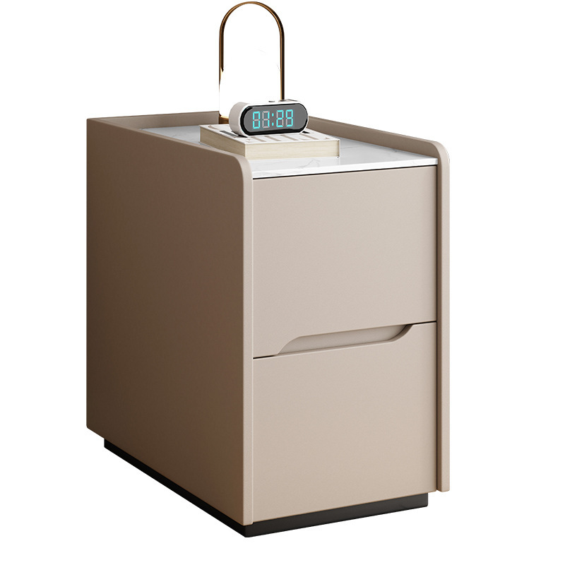 Super estrecha simple moderna meseta de cabecera lujosa alta sensación de madera sólida pequeña cama gabinete ultra estrecho gabinete de hendidura del dormitorio pequeño gabinete