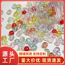 8/10mm仿水晶高透玻璃球晶手工diy串珠菱形散珠手串手链饰品配件