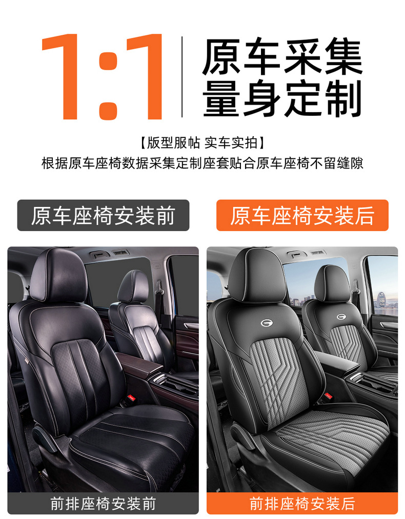 Seat Cover for GAC Trumpchi M6 PRO Leather Full Set