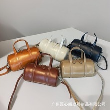工厂现货新款植鞣头层牛皮女士 单肩斜挎简约时尚包女生经典手袋