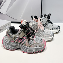 老爹鞋女童系带休闲鞋防滑儿童跑步鞋透气春秋新款中大童百搭耐磨