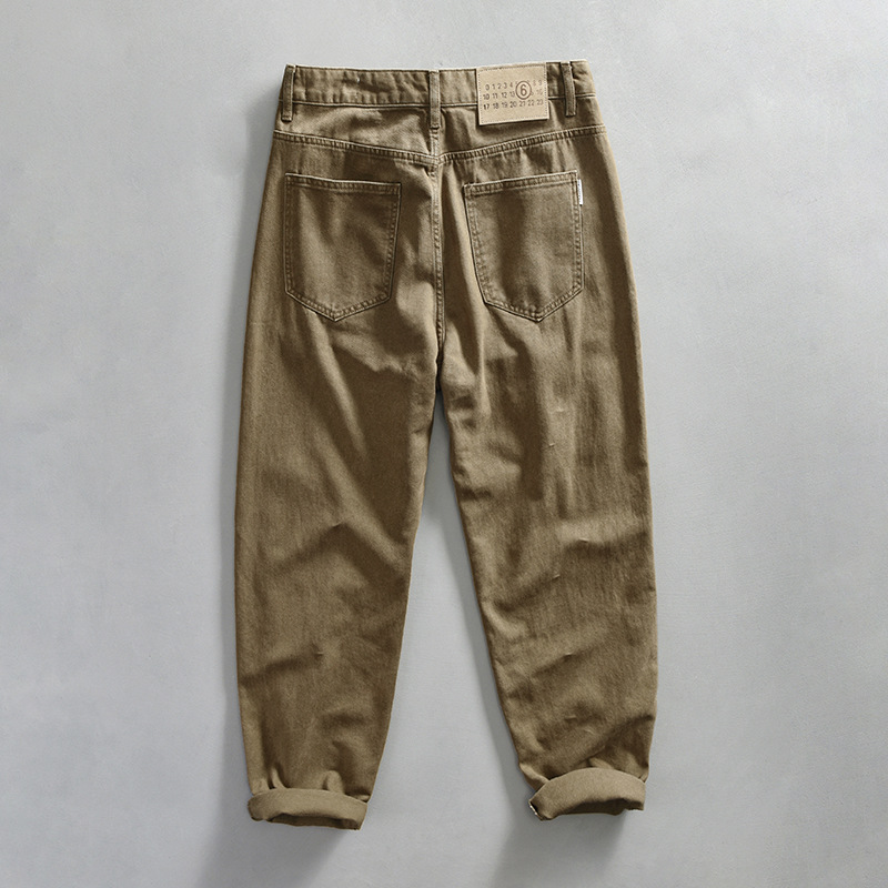 1060 Herren Retro Washed Jeans Einteiler für Haarersatz_voghion.com